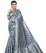 Women's Banarasi Art Silk Blend Saree With Unstiched Blouse Piece