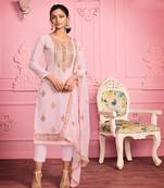 Soft Pink Embroidered Pakistani Pant Suit