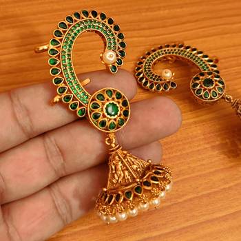 Green jhumkas 1
