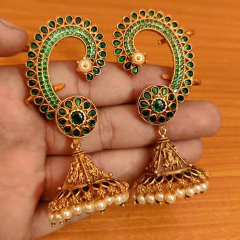 Green jhumkas 2