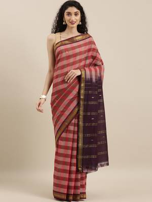 CLASSICATE from the house of The Chennai Silks Multi Andhra Pure Cotton Saree Without Blouse 1