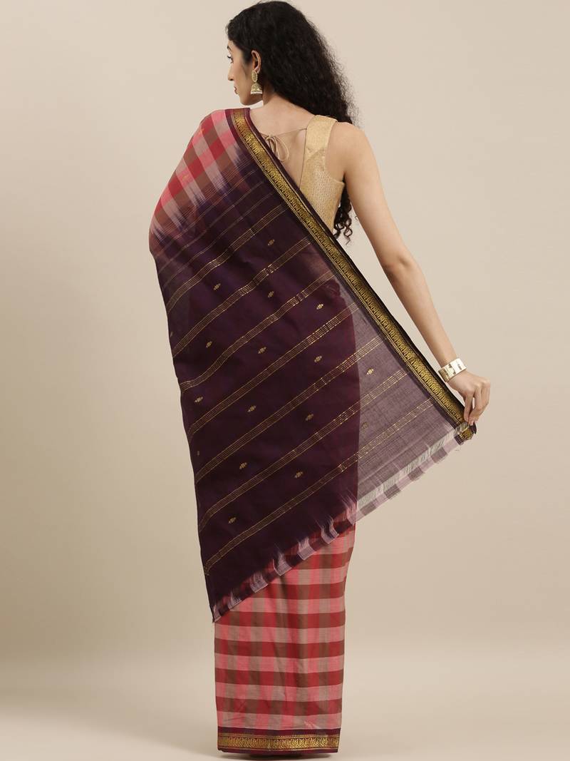 CLASSICATE from the house of The Chennai Silks Multi Andhra Pure Cotton Saree Without Blouse