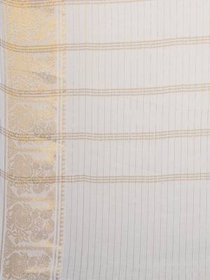 The Chennai Silks Off White Madurai Sungudi Cotton Saree Without Blouse 5