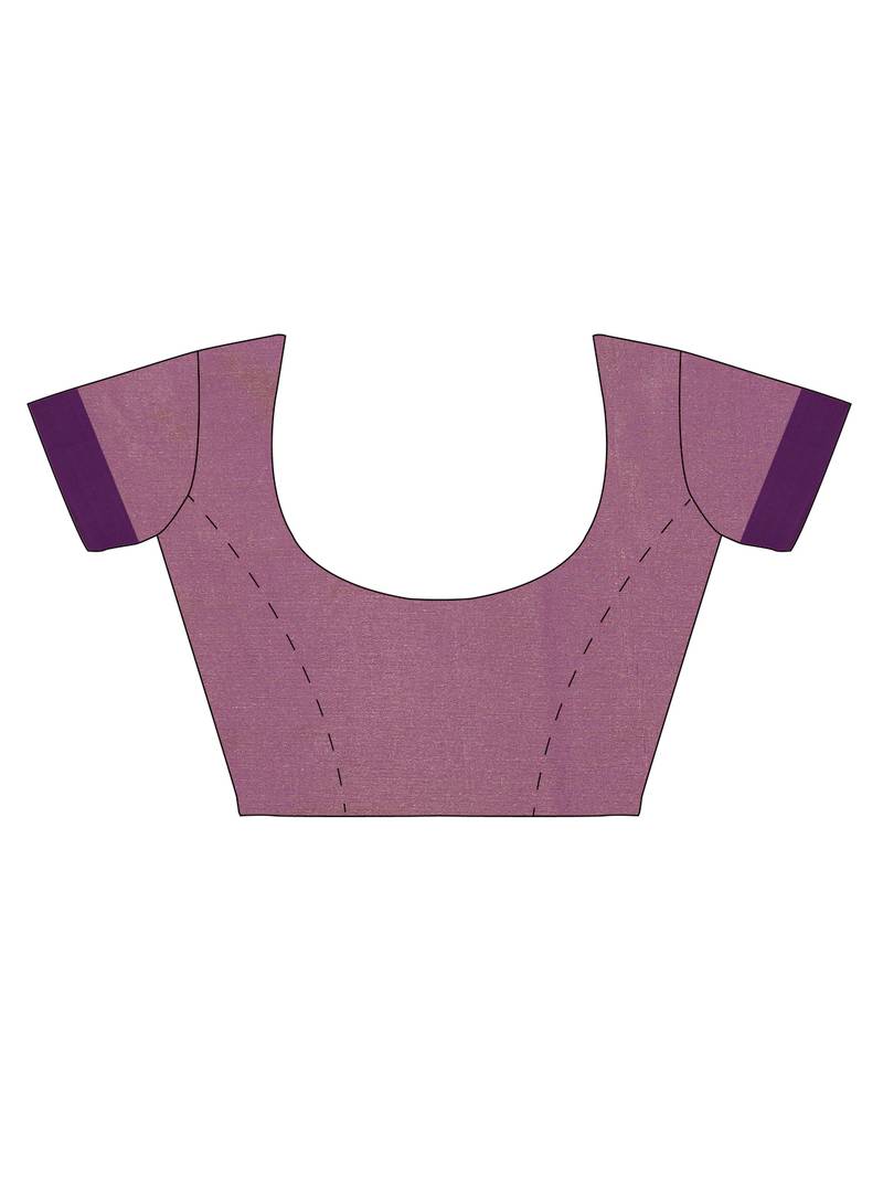 The Chennai Silks Purple Ilkal Pure Silk Saree With Running Blouse