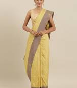 The Chennai Silks Beige Ilkal Pure Silk Saree With Running Blouse
