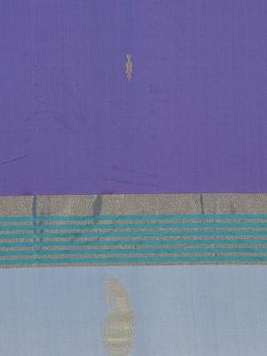 The Chennai Silks Purple Ilkal Pure Silk Saree With Running Blouse 4