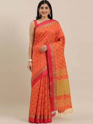 The Chennai Silks Burgundy Dupion Saree With Running Blouse 1