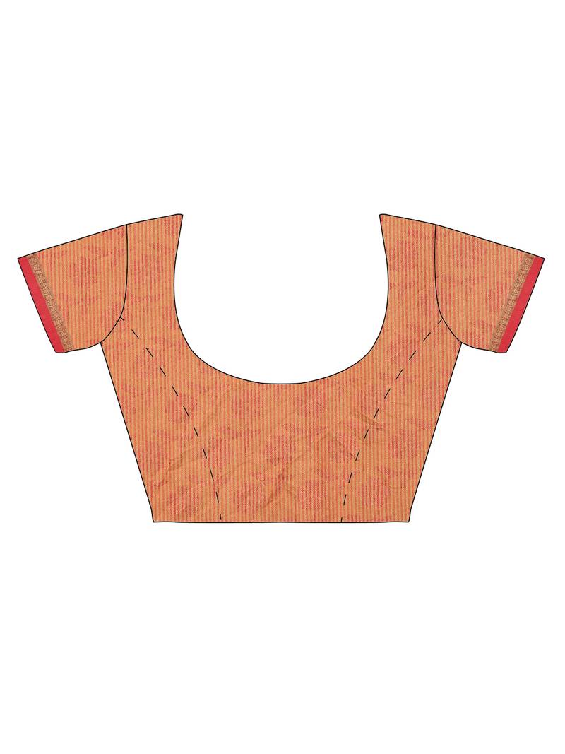 The Chennai Silks Burgundy Dupion Saree With Running Blouse