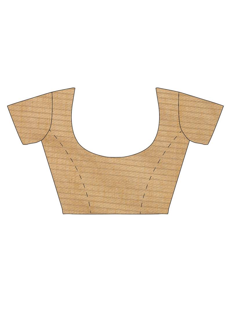 The Chennai Silks Olive Dupion Saree With Running Blouse