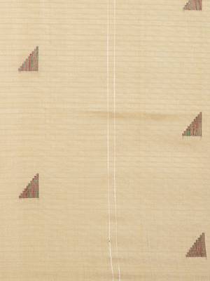 The Chennai Silks Beige Dupion Saree With Running Blouse 4