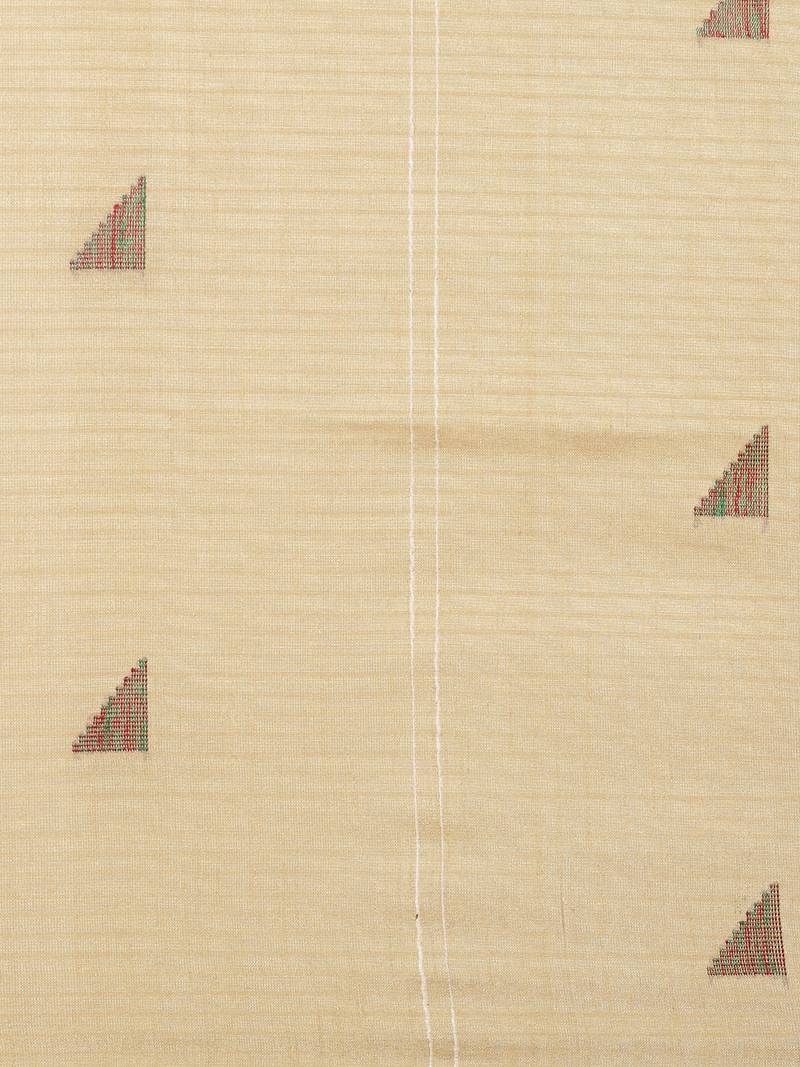 The Chennai Silks Beige Dupion Saree With Running Blouse
