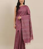 The Chennai Silks Burgundy Dupion Saree With Running Blouse