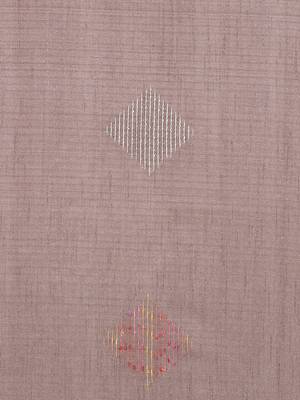 The Chennai Silks Brown Dupion Saree With Running Blouse 4