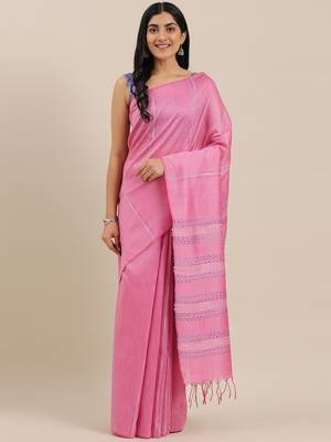 The Chennai Silks Rose Dupion Saree With Running Blouse 1