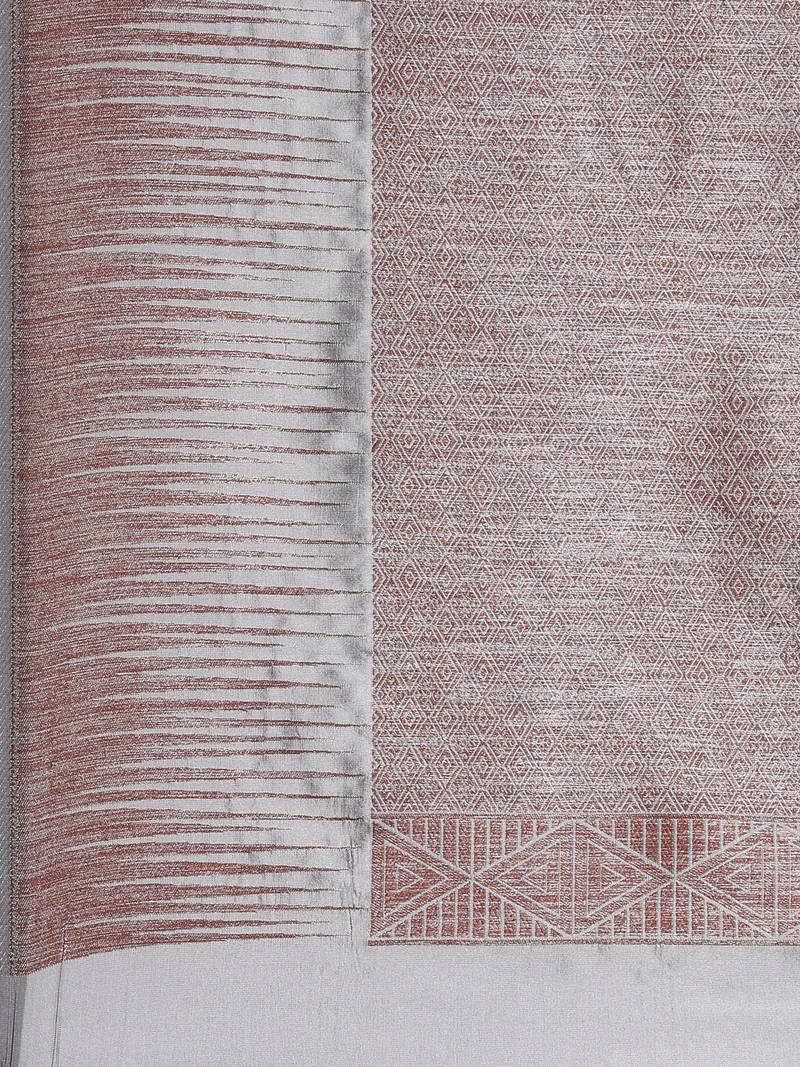 The Chennai Silks Grey Polycotton Saree With Running Blouse