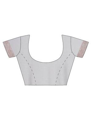 The Chennai Silks Grey Polycotton Saree With Running Blouse 6