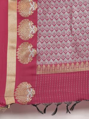The Chennai Silks Green Silk Cotton Saree With Running Blouse 5