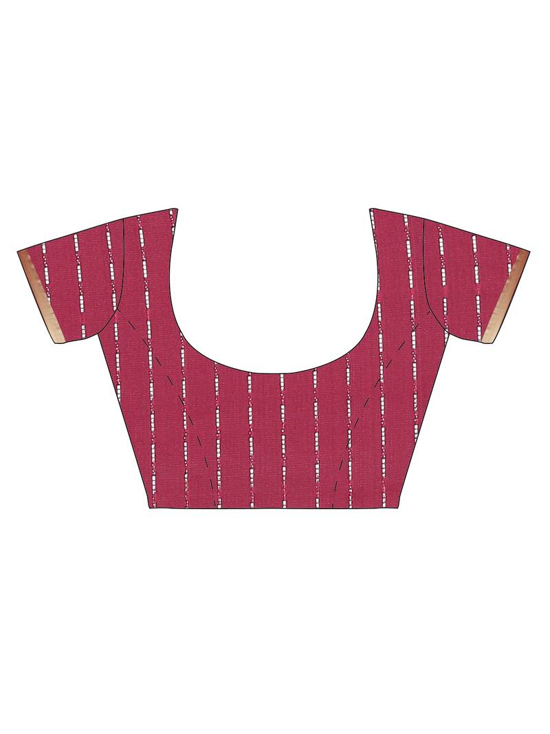 The Chennai Silks Green Silk Cotton Saree With Running Blouse