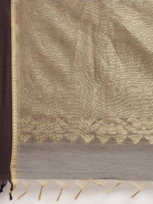 The Chennai Silks Blue Silk Cotton Saree With Running Blouse 5