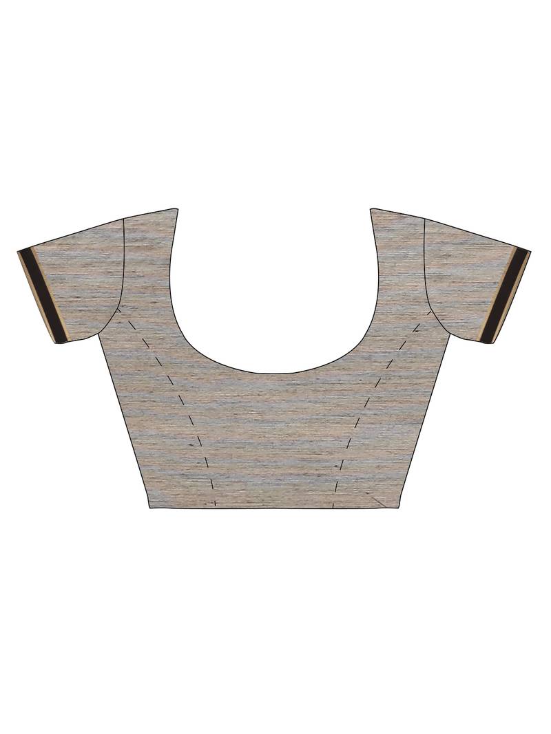 The Chennai Silks Blue Silk Cotton Saree With Running Blouse