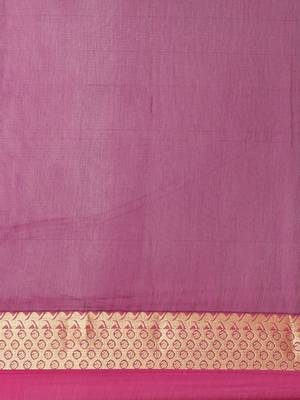 The Chennai Silks Grey Silk Cotton Saree With Running Blouse 4