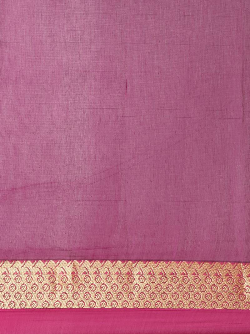 The Chennai Silks Grey Silk Cotton Saree With Running Blouse