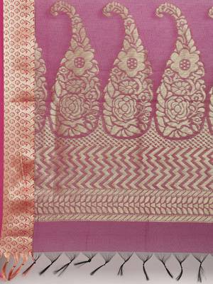 The Chennai Silks Grey Silk Cotton Saree With Running Blouse 5