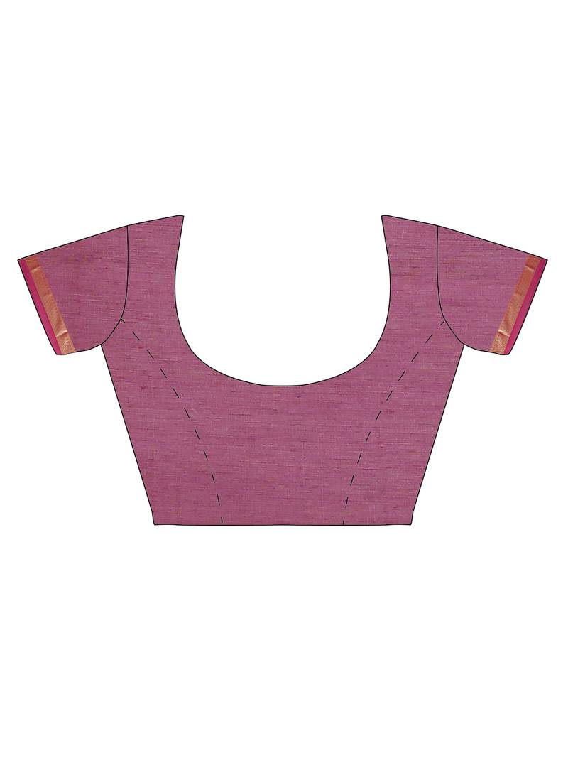 The Chennai Silks Black Silk Cotton Saree With Running Blouse