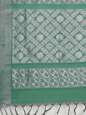 The Chennai Silks Black Silk Cotton Saree  With Running Blouse 5