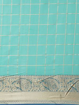 The Chennai Silks Green Silk Cotton Saree With Running Blouse 4