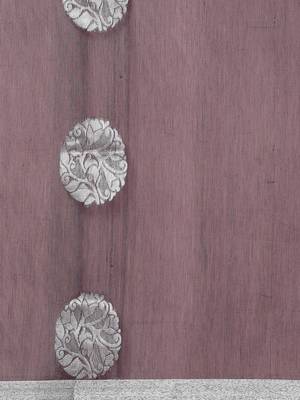 The Chennai Silks Purple Silk Cotton Saree With Running Blouse 4