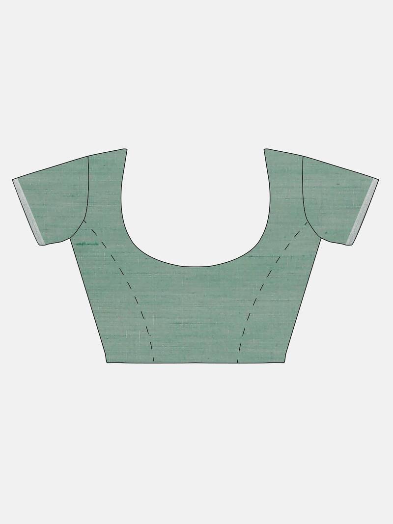 The Chennai Silks Purple Silk Cotton Saree With Running Blouse