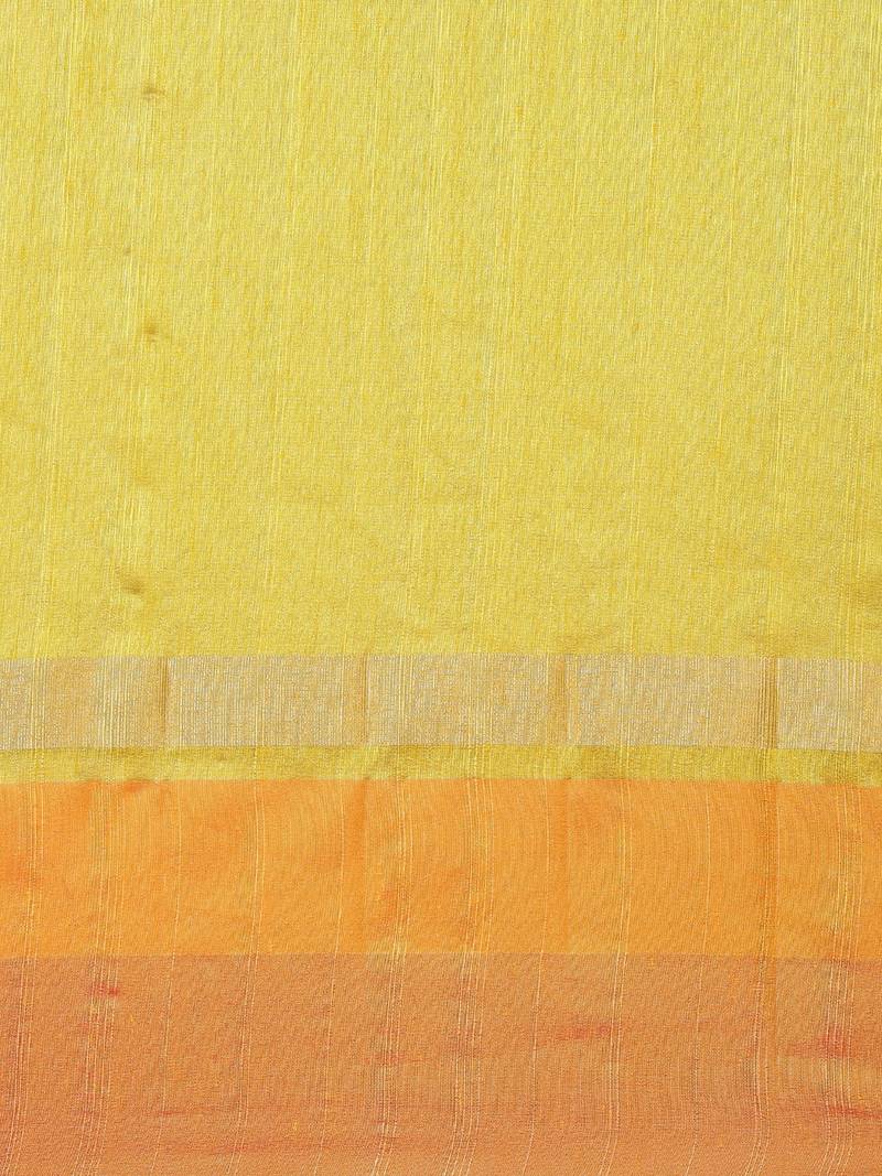 The Chennai Silks Green Dupion Saree With Running Blouse