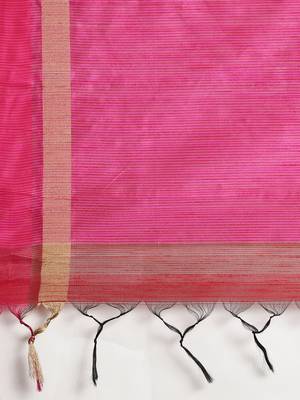 The Chennai Silks Maroon Dupion Saree With Running Blouse 5