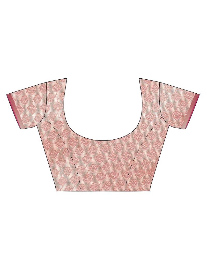 The Chennai Silks Grey Banarasi Organza Saree With Running Blouse