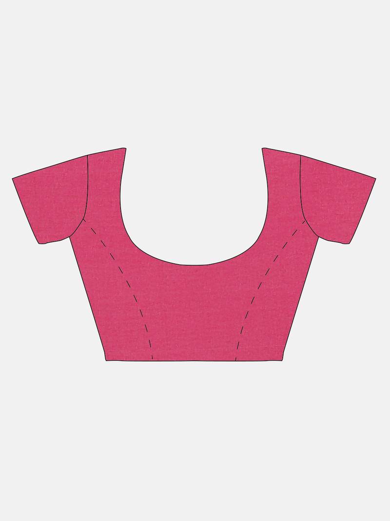 The Chennai Silks Green Silk Cotton Saree With Running Blouse