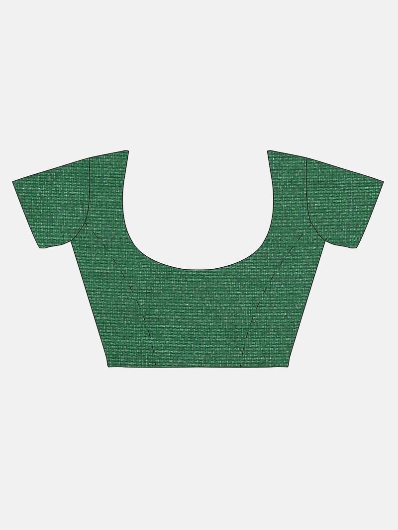 The Chennai Silks Brown Silk Cotton Saree With Running Blouse