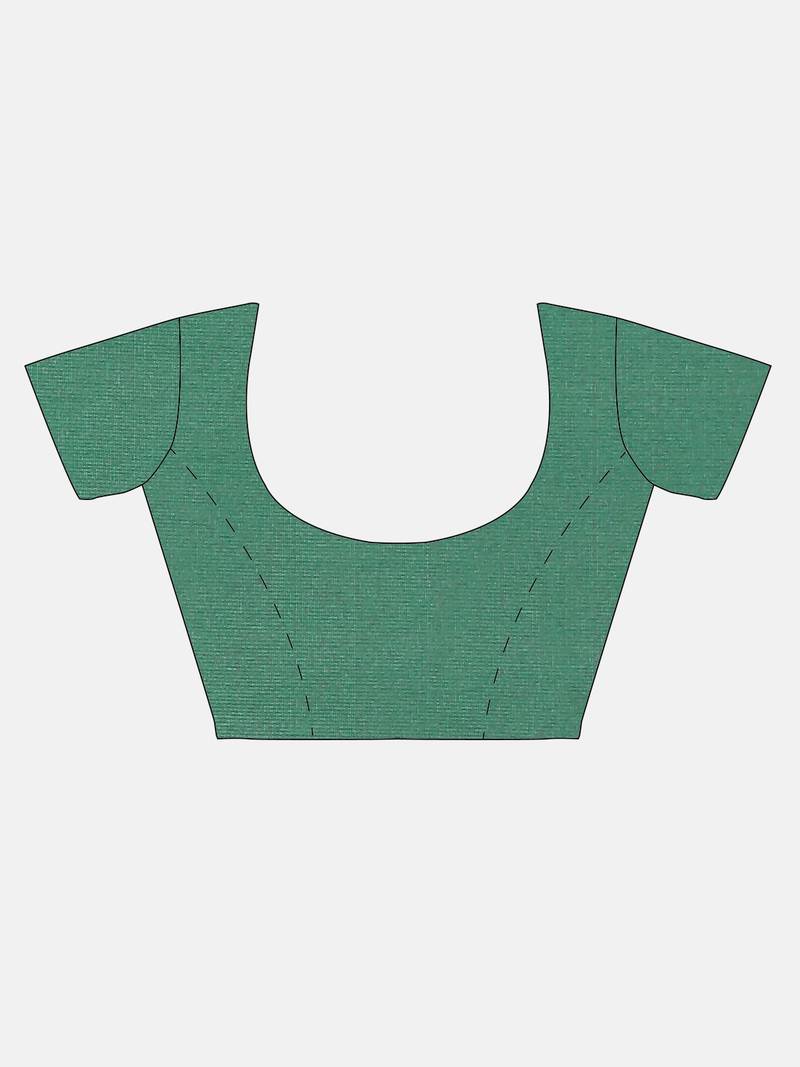 The Chennai Silks Red Silk Cotton Saree With Running Blouse