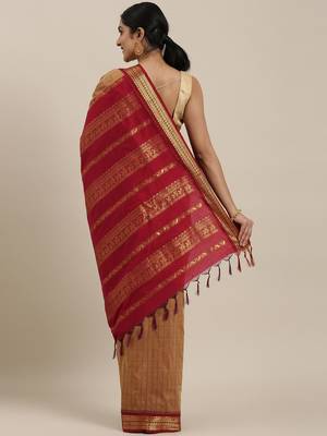 The Chennai Silks Kalyani Polycotton Saree With Running Blouse 3