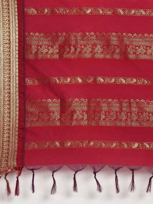 The Chennai Silks Kalyani Polycotton Saree With Running Blouse 5