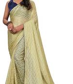 Beige Brasso Russel Net Designer Saree