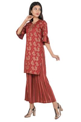 Red gota rayon salwar 2