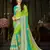 Green embroidered chiffon saree with blouse