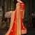 Orange embroidered chiffon saree with blouse