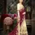 Maroon embroidered art silk saree with blouse