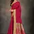 Pink woven art silk saree with blouse