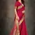 Pink woven art silk saree with blouse