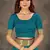 Blue woven art silk saree with blouse