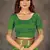 Green woven art silk saree with blouse