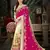 Pink embroidered art silk saree with blouse